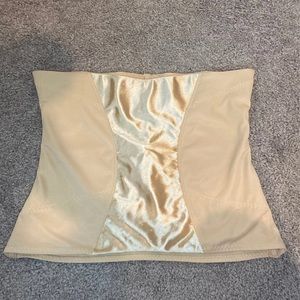 NWOT FLEXEES MAIDENFORM CORSET WAIST TRAINER LARGE WOMENS beige shapewear